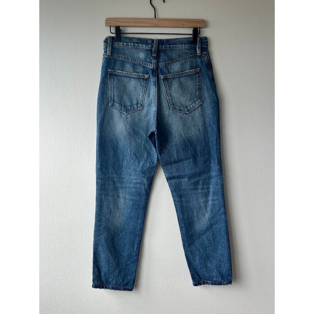 FRAME Le Mec Malibu Relaxed Boyfriend Jeans 25 Button Fly Raw Hem 100% Cotton - Picture 4 of 10